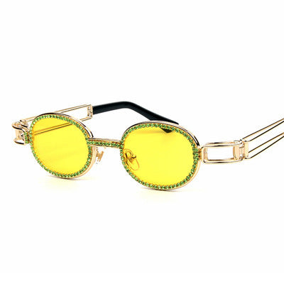 Dame feminin Designer-solbrille med ekstravagant ramme Skanto
