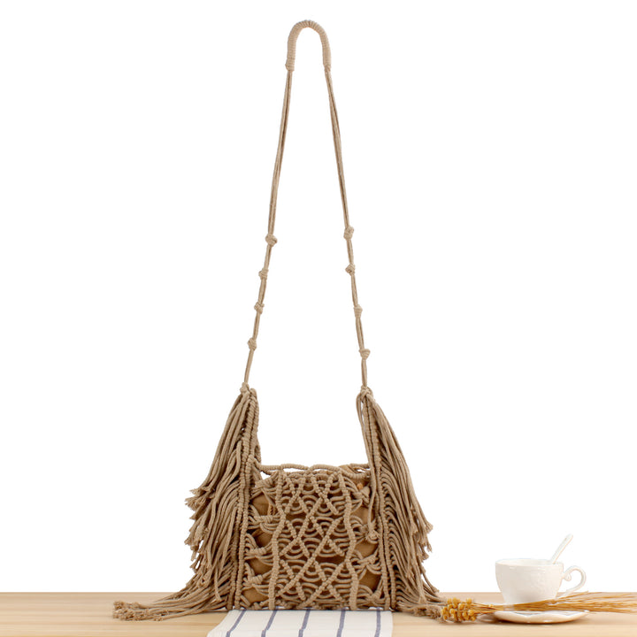 Handbag with artistic macrame design Skanto 1784182970