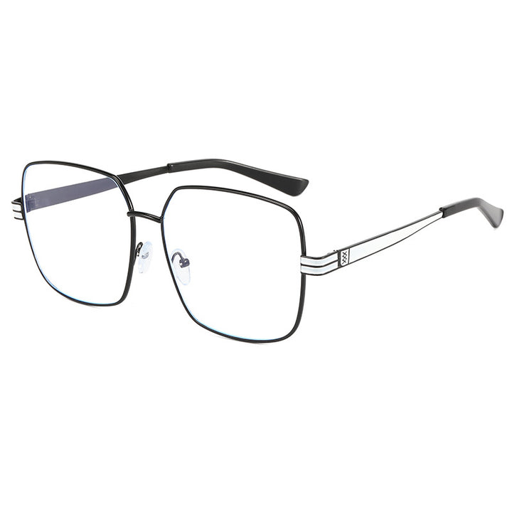 Dame moteriktig firkantet brille med filigran metallramme Skanto