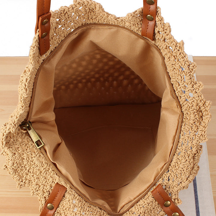 Hand-Knotted Macrame Tote Bag Skanto