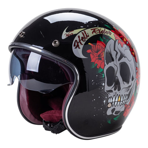 Klassisk Jet-Stil Motorsykkelhjelm Skanto