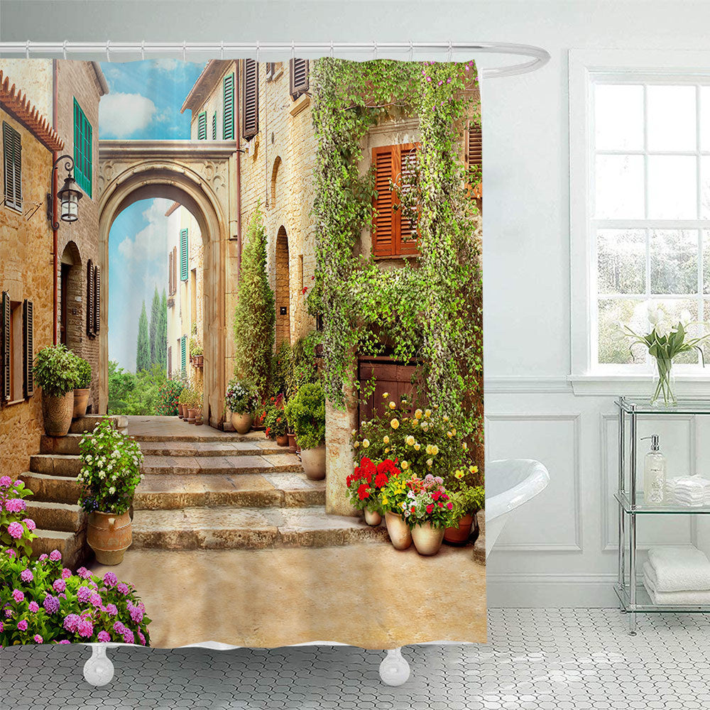 Blomstermotiv-inspirert dusjforheng Skanto