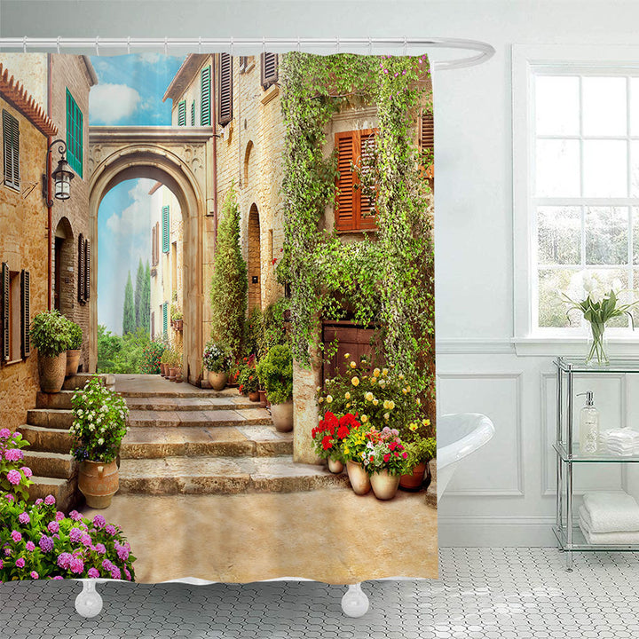 Blomstermotiv-inspirert dusjforheng Skanto