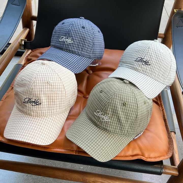 Kvinnenes stilige rutete baseballcap Skanto