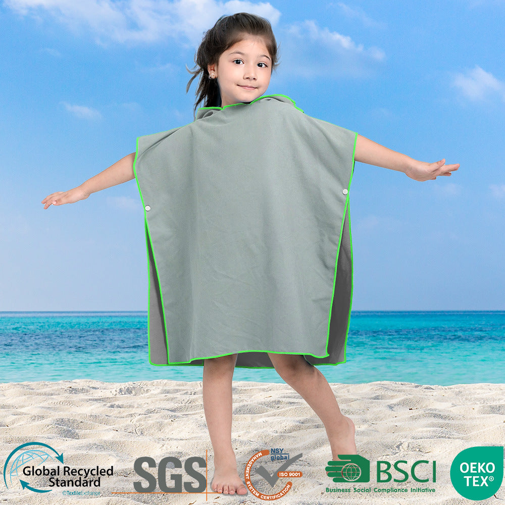 Jente badeponcho Skanto