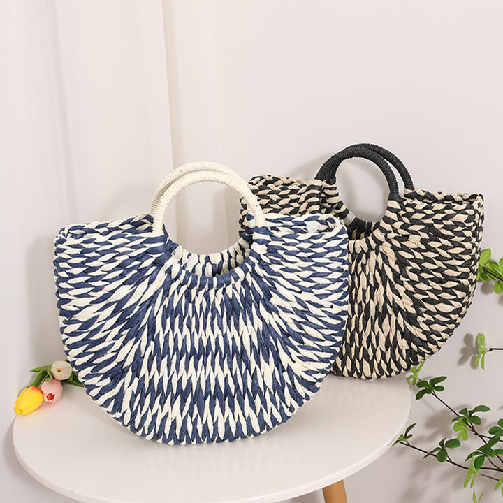 Stylish basket bag with round handle Skanto