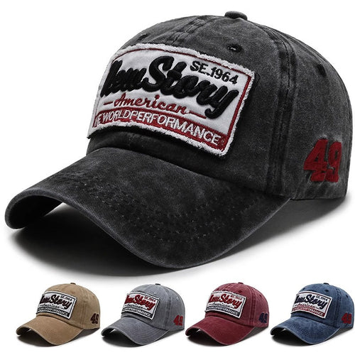 Herre Vintage-inspirert Brodert Casual Caps Skanto