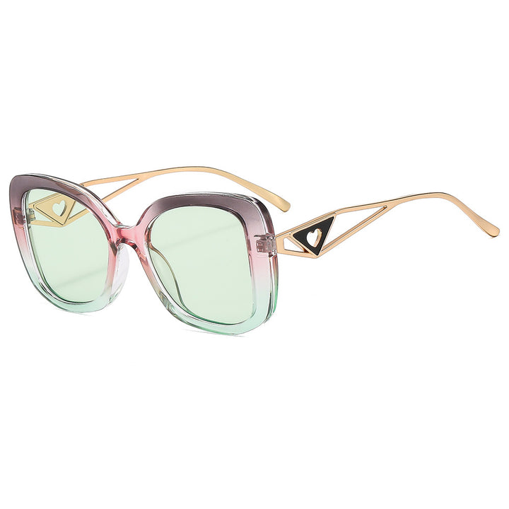 Women's fashion oversized sunglasses with luxurious heart detail Skanto
