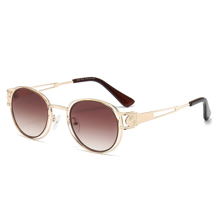 Dame solbrille med moderne metallramme og komfortable nesepads Skanto