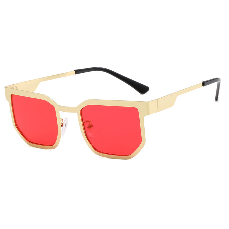 Women's modern sunglasses in trendy rectangular design with slim metal alloy. Skanto