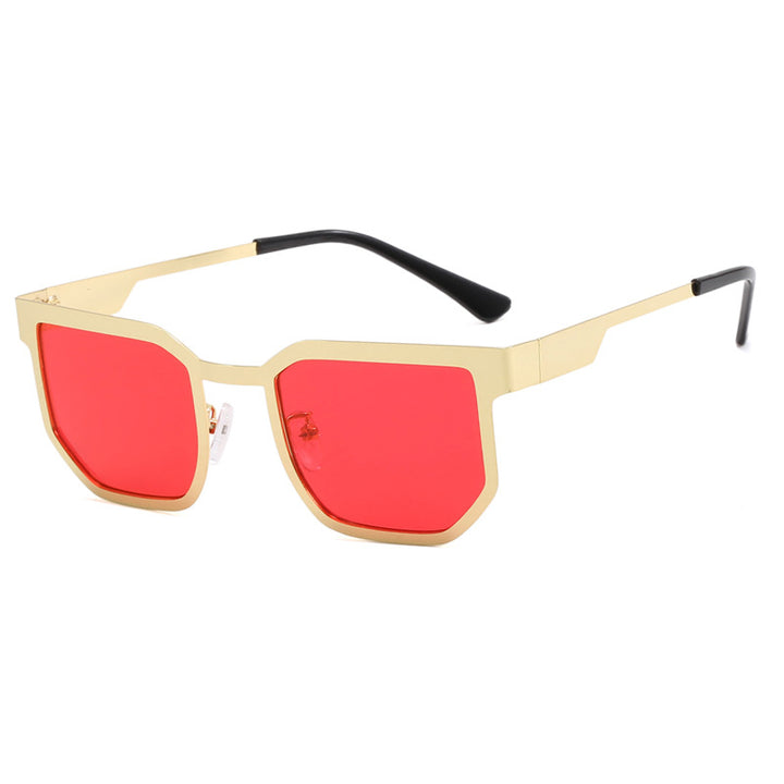 Women's modern sunglasses in trendy rectangular design with slim metal alloy. Skanto