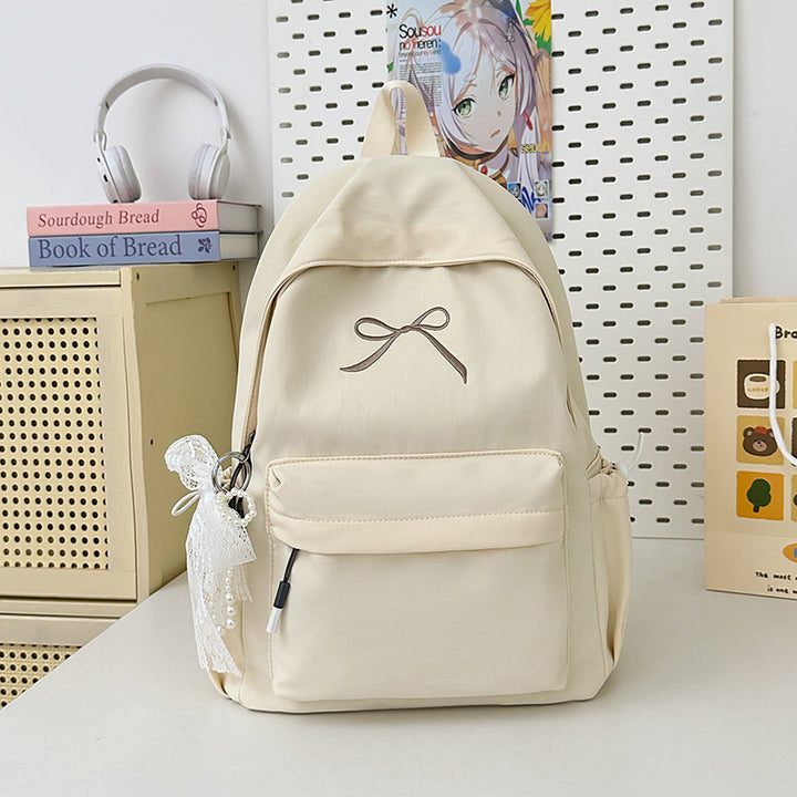 Minimalist bue-smokket skole ryggsekk