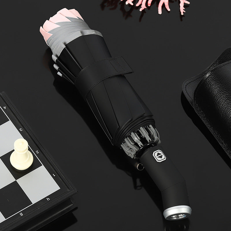 Damer kompakt og innovativ dobbel-trigger-regnparaply Skanto