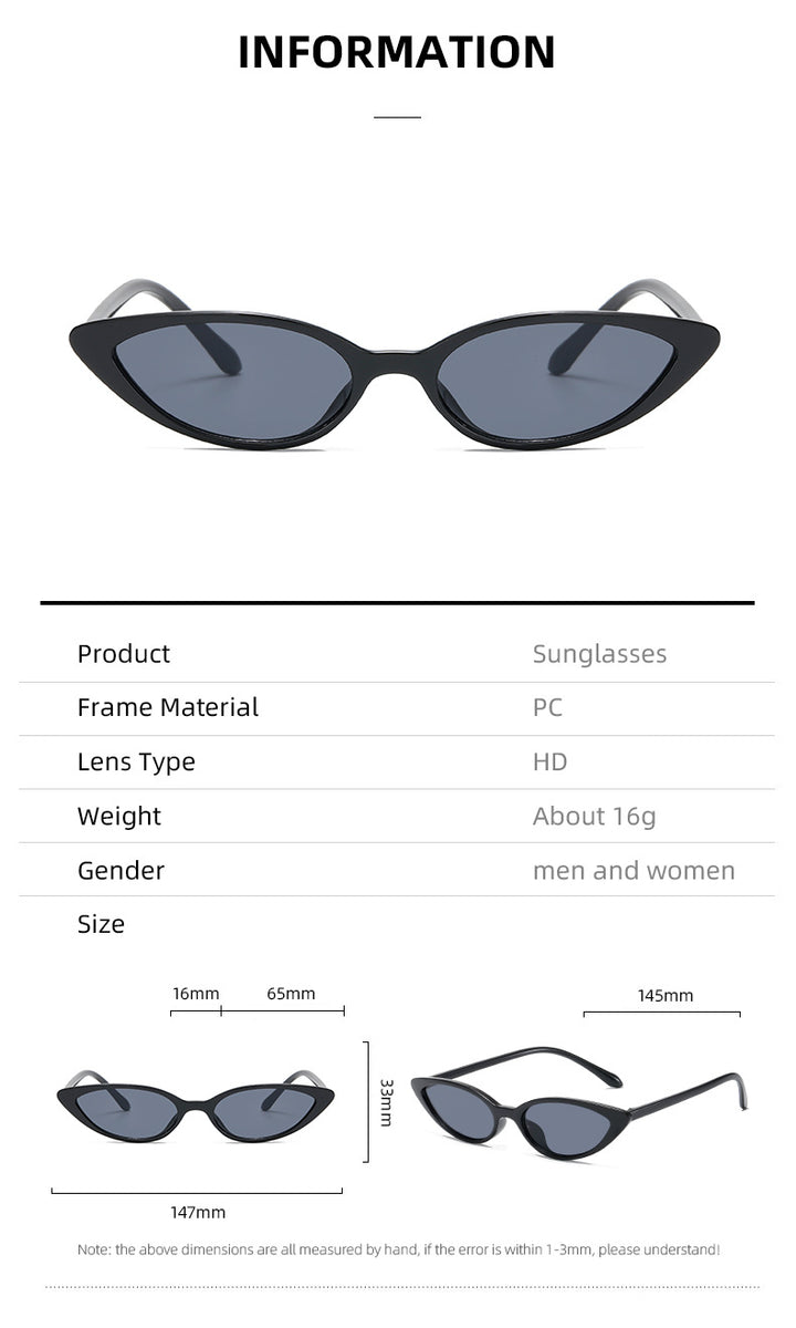 Dame stilige Cat-Eye solbriller Skanto
