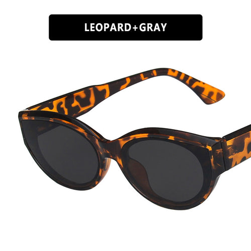 Women's Cat-Eye Sunglasses with Stylish Leopard Print and UV Protection Skanto