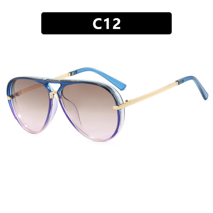 Women's Fashionable Pilot Sunglasses with Elegant Metal Accents Skanto