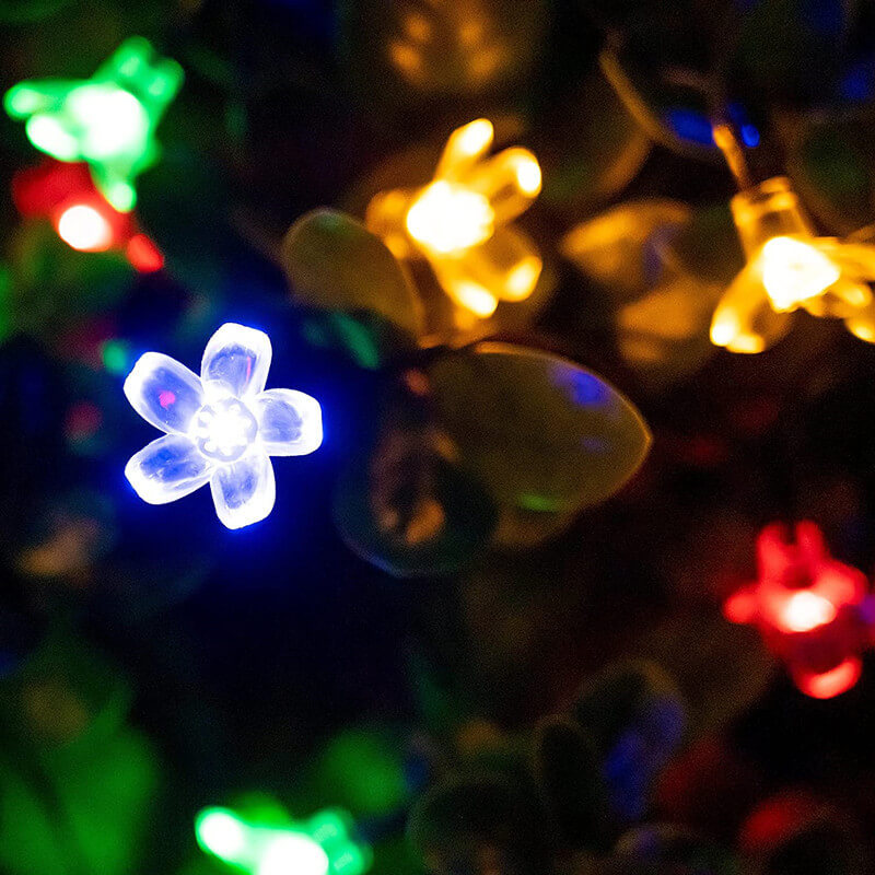 Skanto | LED Solar Sakura String Lights Vanntette Utendørs Fe Blomster Lys