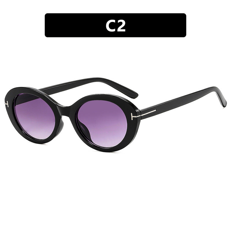 Women's fashionable sunglasses with innovative oval frame and UV protection Skanto