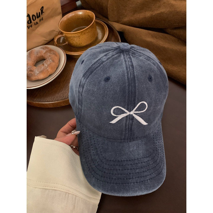 Kvinnemers Brodert Sløyfe Detalj Justerbar Baseball Caps Skanto