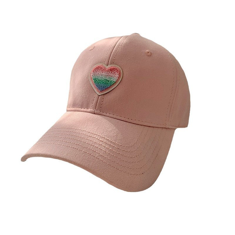 Kvinne Casual Hjerte Brodert Baseball Caps Skanto