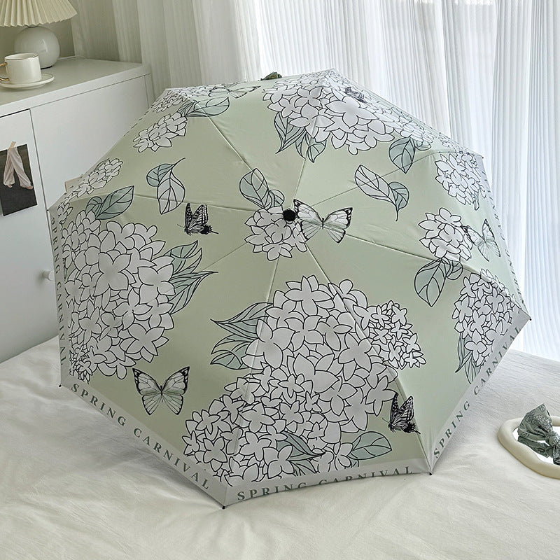 Dame Faltbar paraply med innovativt blomsterdesign Skanto