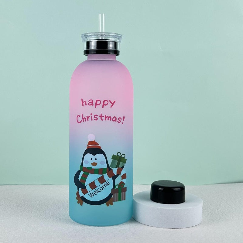 Damen Motiverende Drikkeflaske med glad Juledesign Skanto