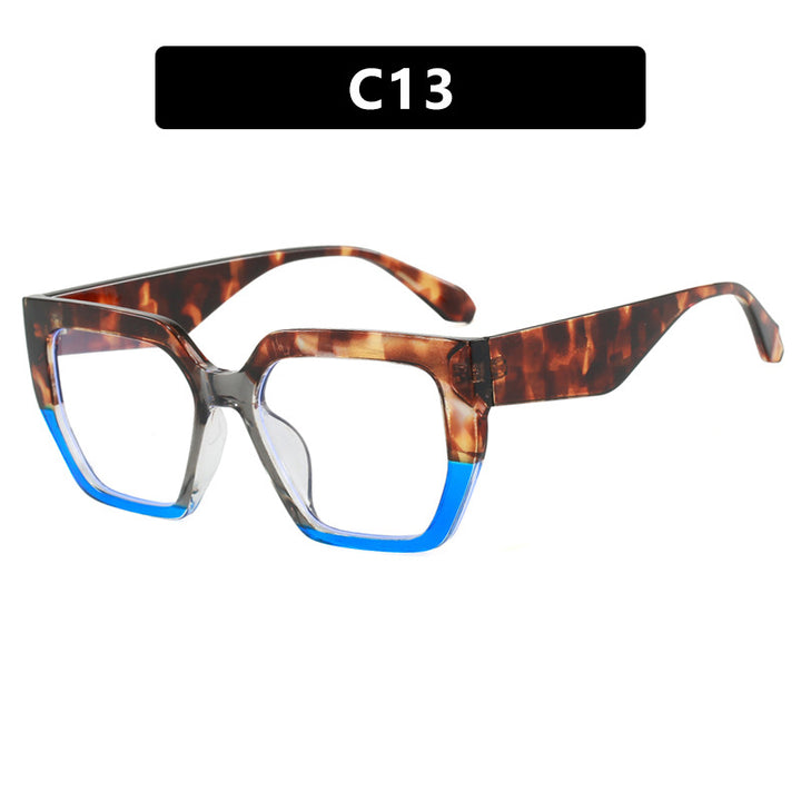Women's geometric glasses in fashionable tortoise pattern Skanto
