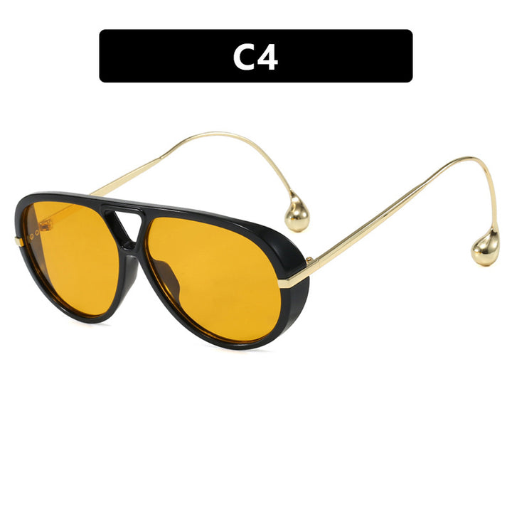 Women's Fashionable Pilot Sunglasses with Luxurious Metal Frame Skanto