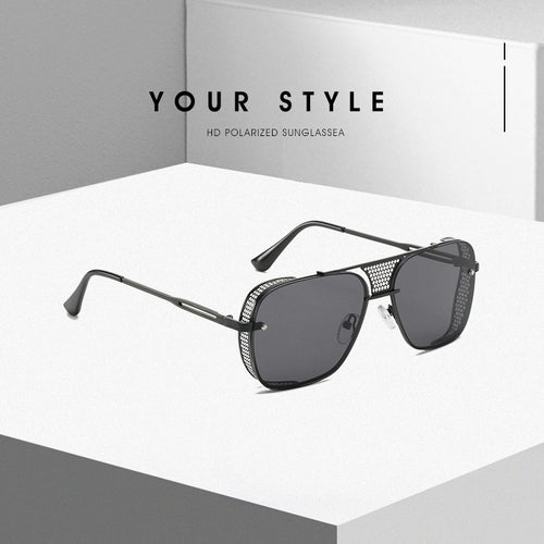 Dame moteriktig sport-solbrille med nettinnramming Skanto