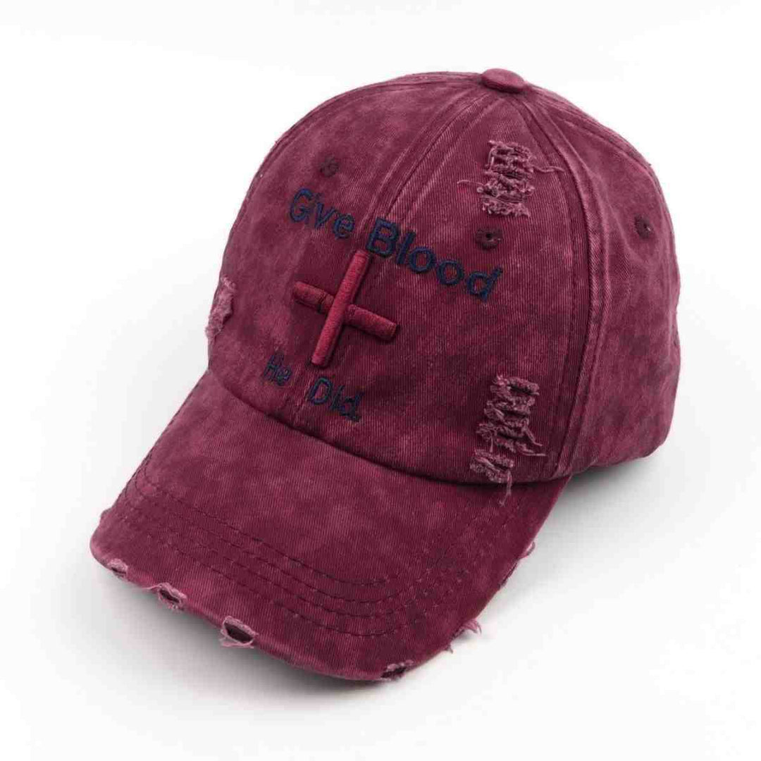 Kvinne Slitt Grafisk Baseball Caps med Inspirerende Meldning Skanto