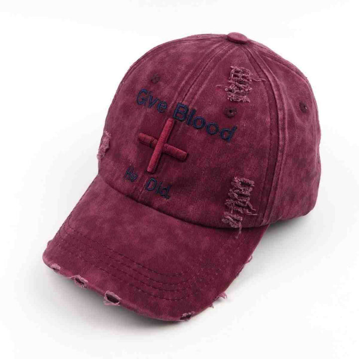 Kvinne Slitt Grafisk Baseball Caps med Inspirerende Meldning Skanto