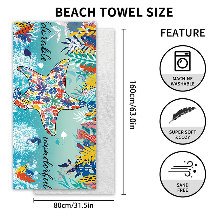 Women's beach towel with creative golf theme Skanto