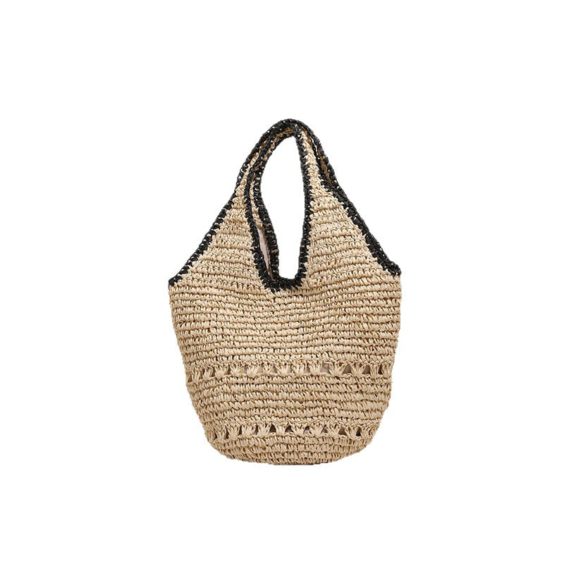 Handmade basket bag with decorative details Skanto