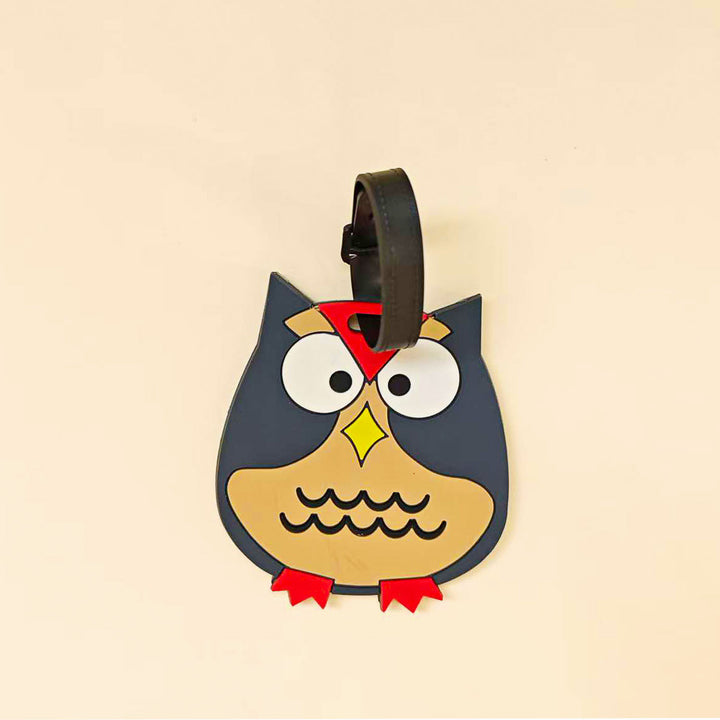 Unisex bagasjetag i kunstnerisk ugle-design Skanto