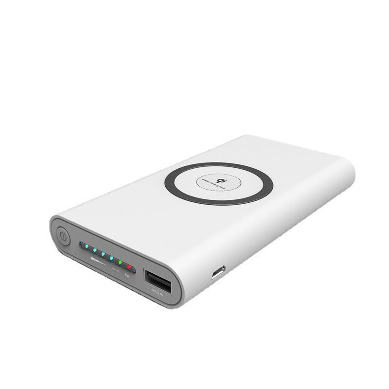Powerbank med trådløs ladefunksjon og smart batteristatusindikator Skanto