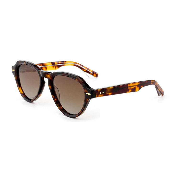 Damer moterik solbrille i elegant, rund design med polariserte linser Skanto
