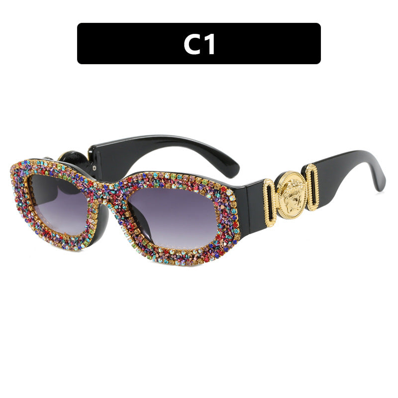Women's extravagantly designed sunglasses with rhinestone-embellished frame Skanto
