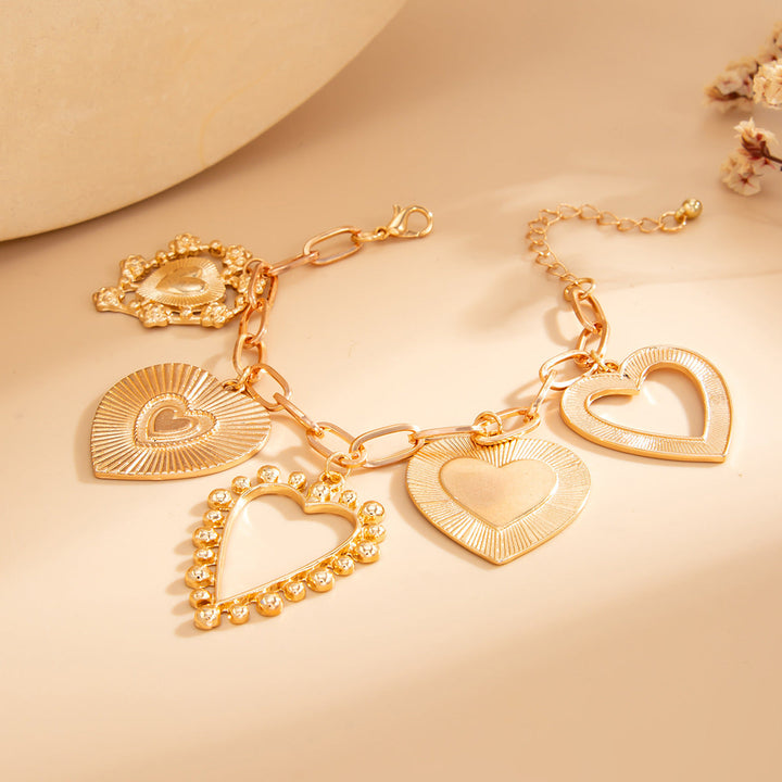Skanto | Chunky Hjerte Charm Halskjede