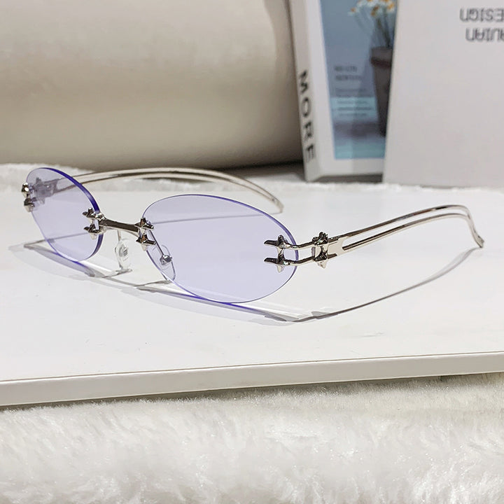 Women's elegant metal glasses with filigree design Skanto