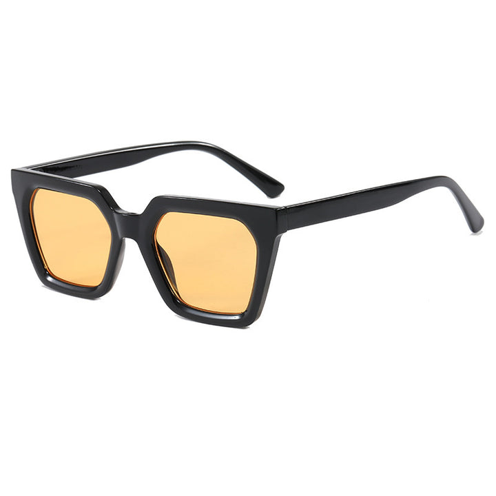 Dame geometrisk solbrille i luksuriøs acetatramme Skanto