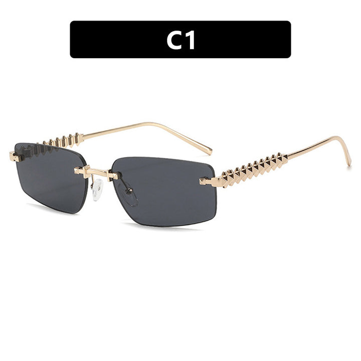 Women's square sunglasses with filigree frame and luxurious details Skanto