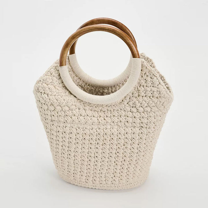 Handmade tote bag with round handle Skanto