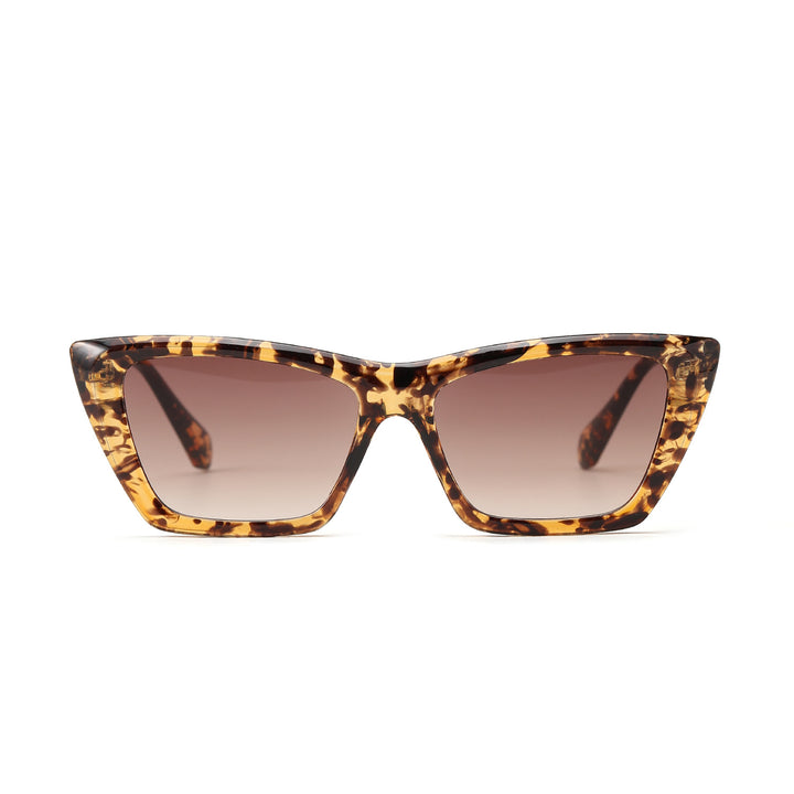 Dame geometrisk solbrille med stilfull plastinn ramme Skanto