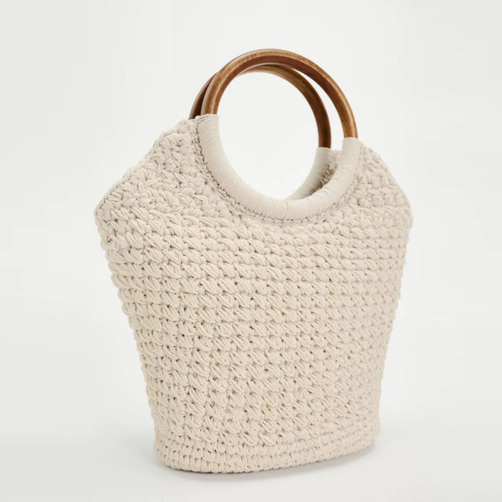Handmade tote bag with round handle Skanto