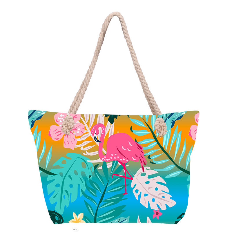 Strandveske med blomsterdesign Skanto