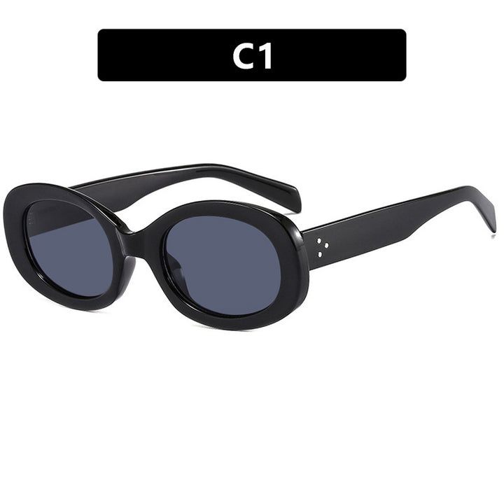 Women's Fashionable Sunglasses in Elegant Oval Design with Robust Frame Skanto