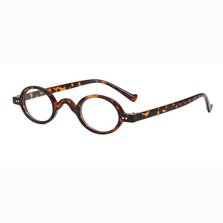 Dame rund solbrille i retrostil Skanto