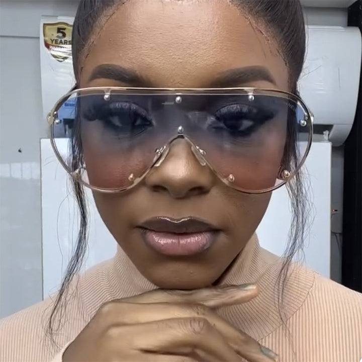 Women's Fashionable Oversized Sunglasses in Stylish Retro Design Skanto
