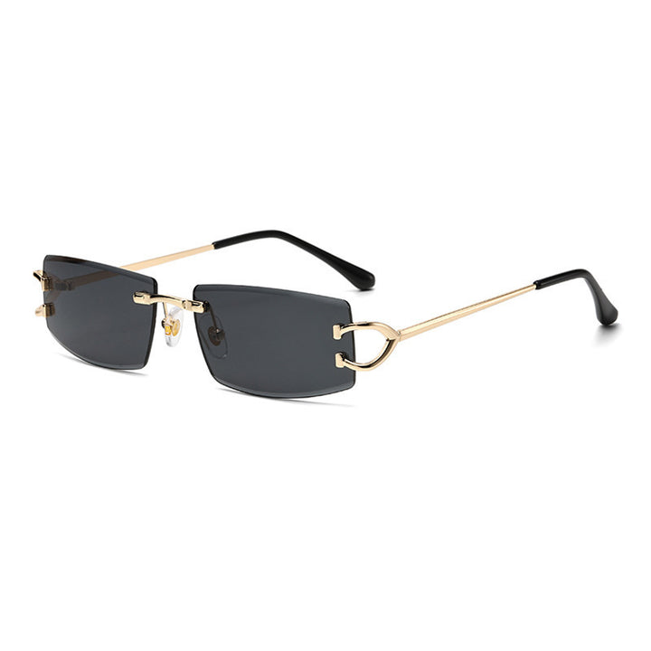 Dame Elegant Minimalistisk Solbrille med unike Metalldetaljer Skanto