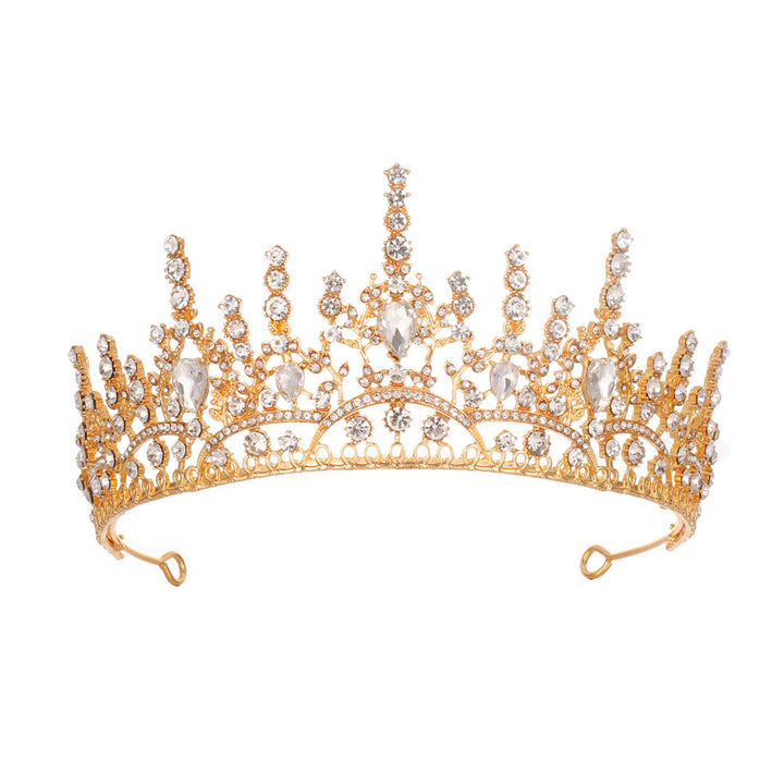 Dame Elegant Krystall-Tiara med filigransk Design Skanto
